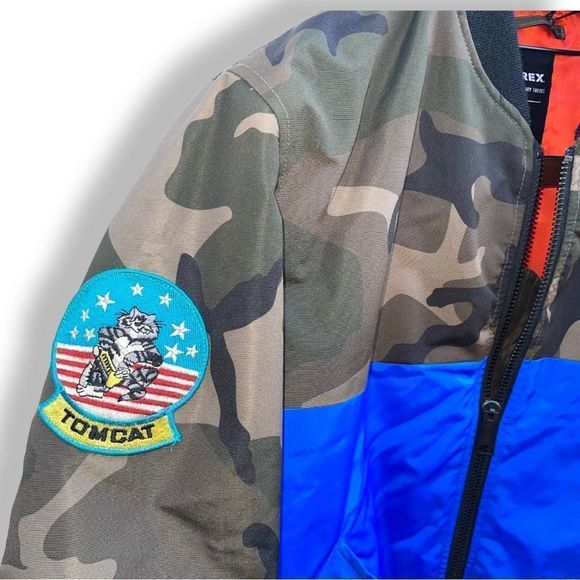 Men’s Avirex puffer bomber flight jacket LG - Picture 4 of 7